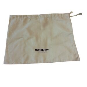 Burberry London England Green Cotton Drawstring Dust Bag Handbag Protector 12x15